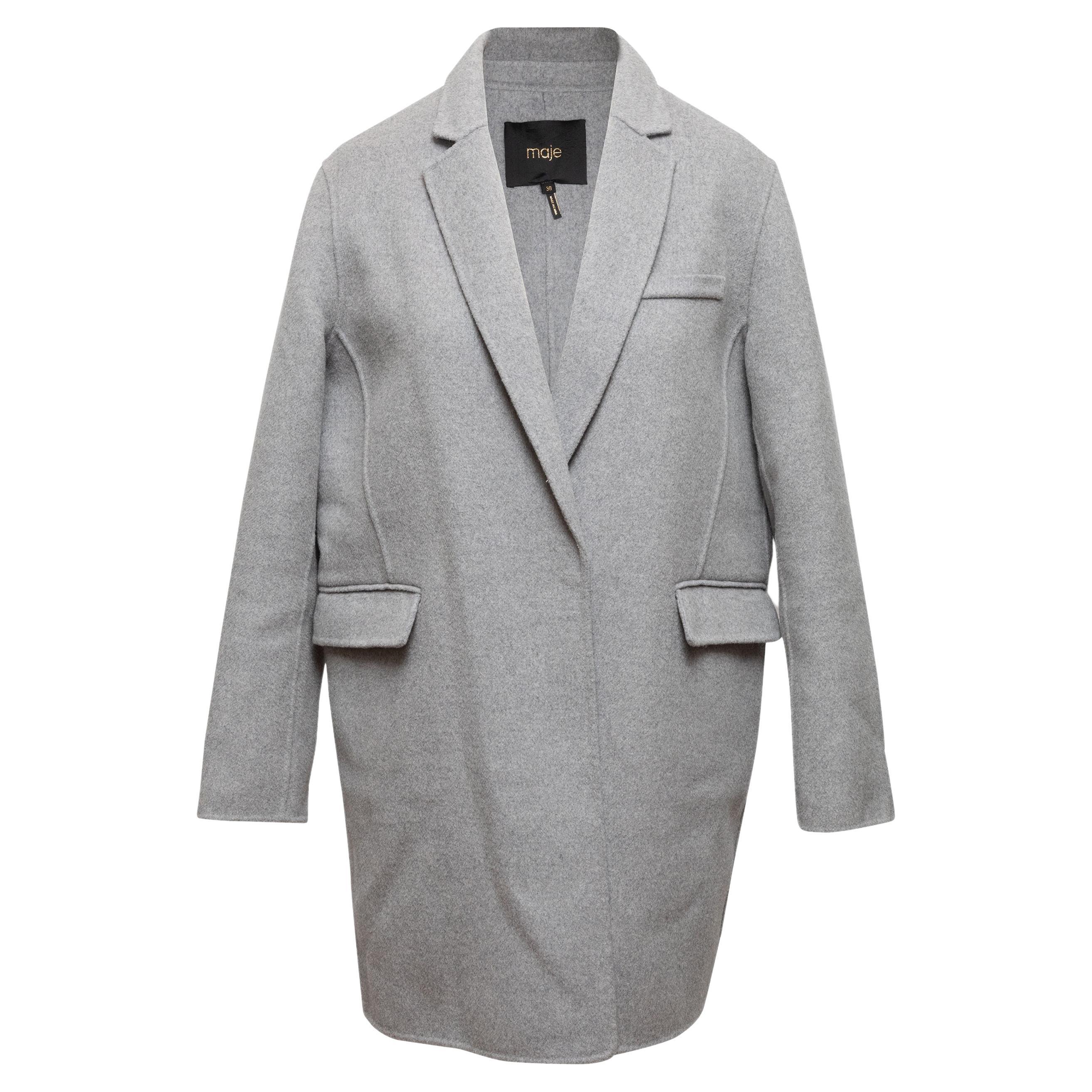 Maje Grey Wool Coat