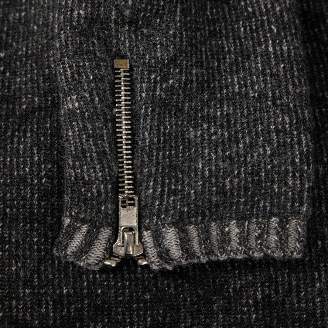 Maje Graues Wollstrickkleid mit langen Ärmeln Größe M (Schwarz) im Angebot
