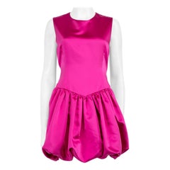 Maje Hot Pink Bubble Hem Mini Dress Size M