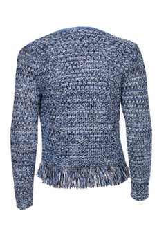 Maje, knitted fringe cardigan with lurex