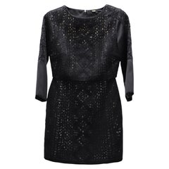 Miniabito in pizzo Maje in raso nero