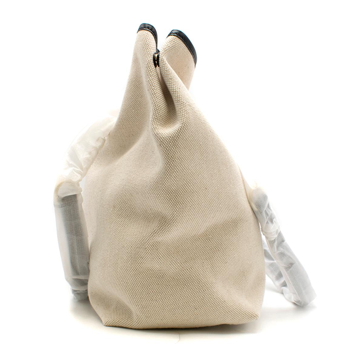 Beige Maje M Fourre-tout en toile avec chaîne - Nouvelle saison