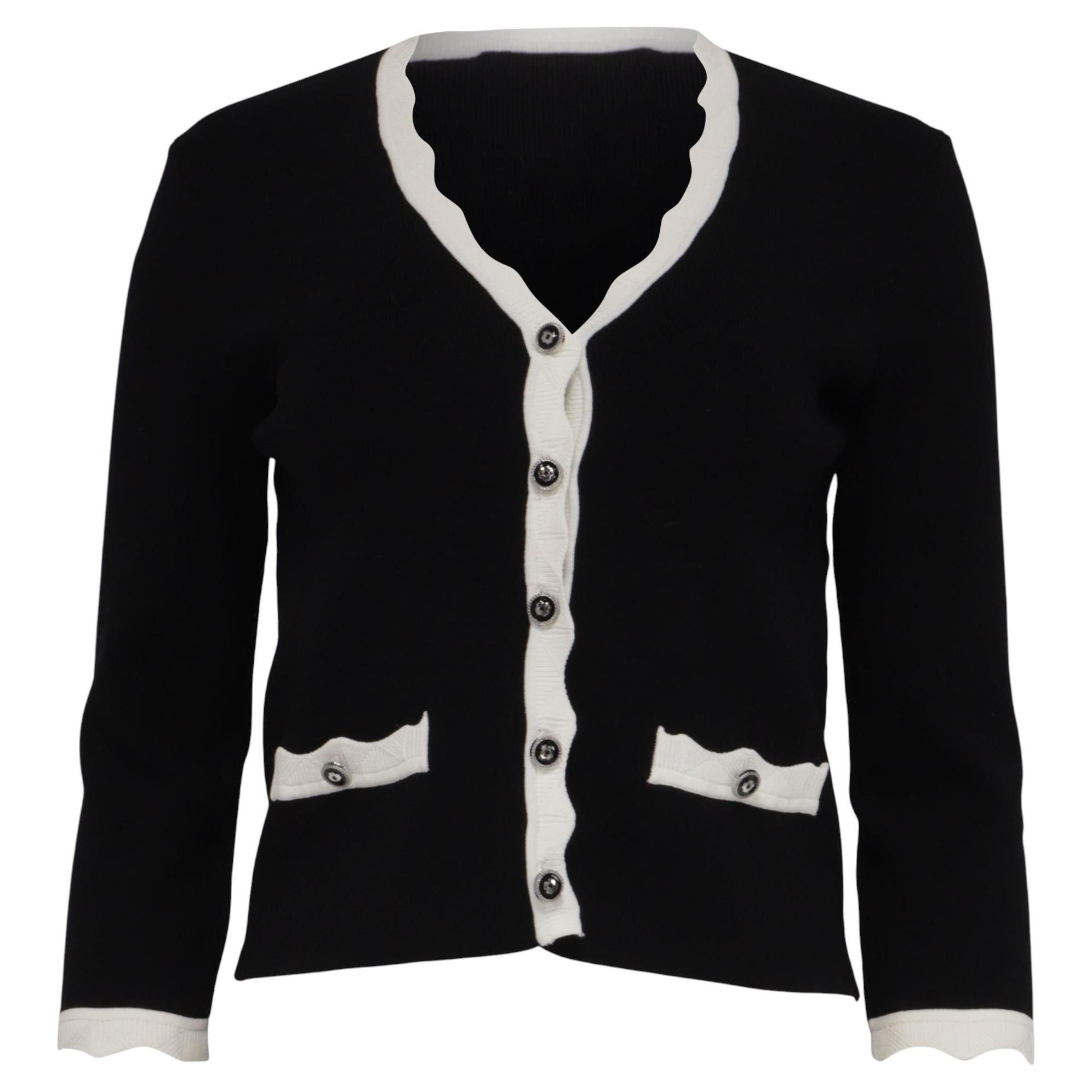 Maje Molinette Cardigan in Black Viscose For Sale