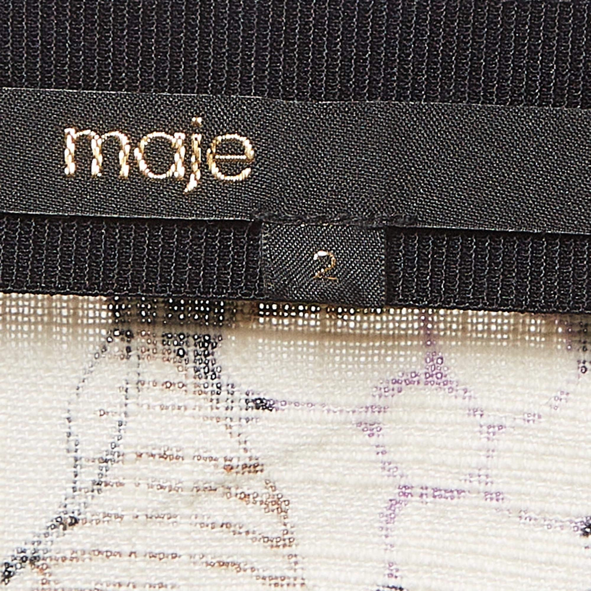 Maje Camicetta con bottoni in cotone con stampa floreale multicolore M. In condizioni ottime in vendita a Dubai, Al Qouz 2