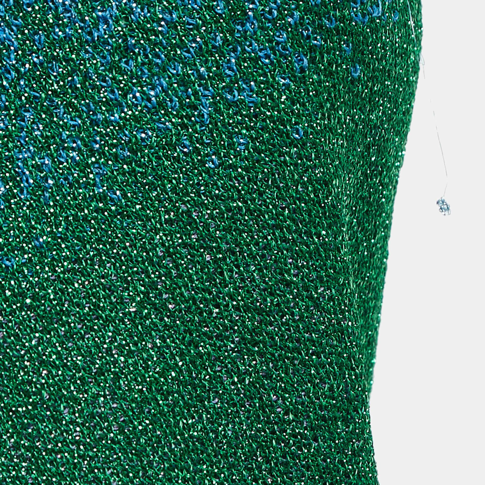 Maje Multicolor Lurex Knit Sleeveless Mini Dress M For Sale 2