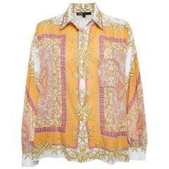 Maje Multicolor Scarf Print Cotton Shirt L