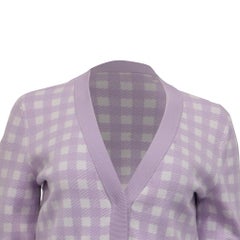 Cardigan a quadri Maje Mystyle in viscosa viola