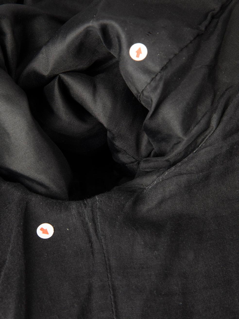 Maje - Giacca con zip in tweed e pelle nera e marina - taglia L.A. in vendita 3