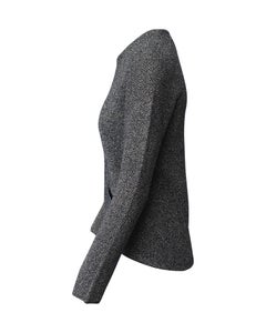 Chaqueta abierta por delante de Maje en tweed plateado