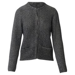 Chaqueta abierta por delante de Maje en tweed plateado