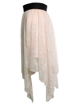 Maje, pink lace skirt