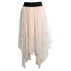 Maje, pink lace skirt