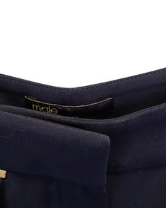 Pantaloni a pieghe Maje in acetato blu navy