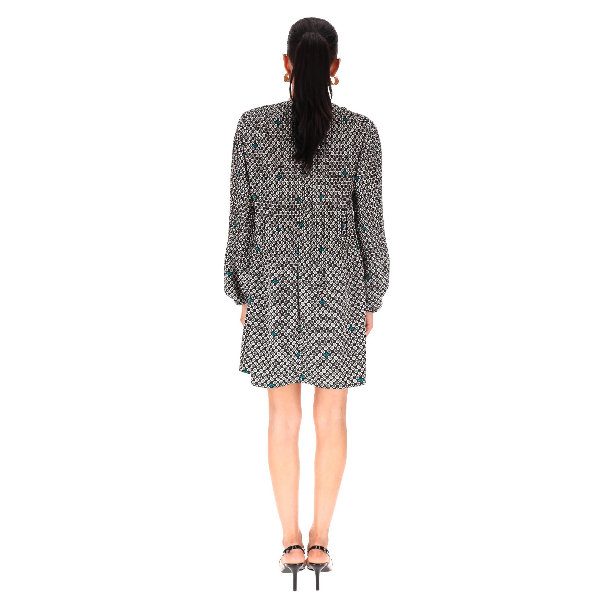 Maje - Robe plissée imprimée Excellent état - En vente à London, GB