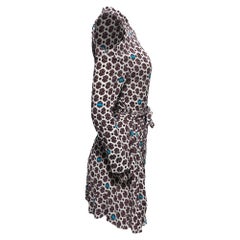 Maje Ralinka Cold Shoulder Button Down Mini Dress in Multicolor Viscose