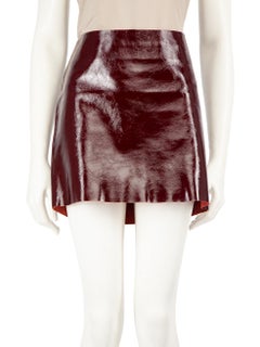 Maje Red Patent Leather Mini Skirt Size M