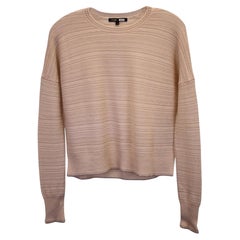 Maglione Maje in maglia a coste, in lana rosa