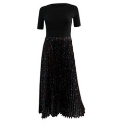 Maje Riplita Midi Dress in Black Polyester