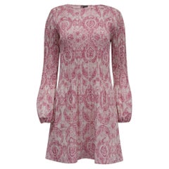 Maje Rockinal Printed Dress in Pink Polyester