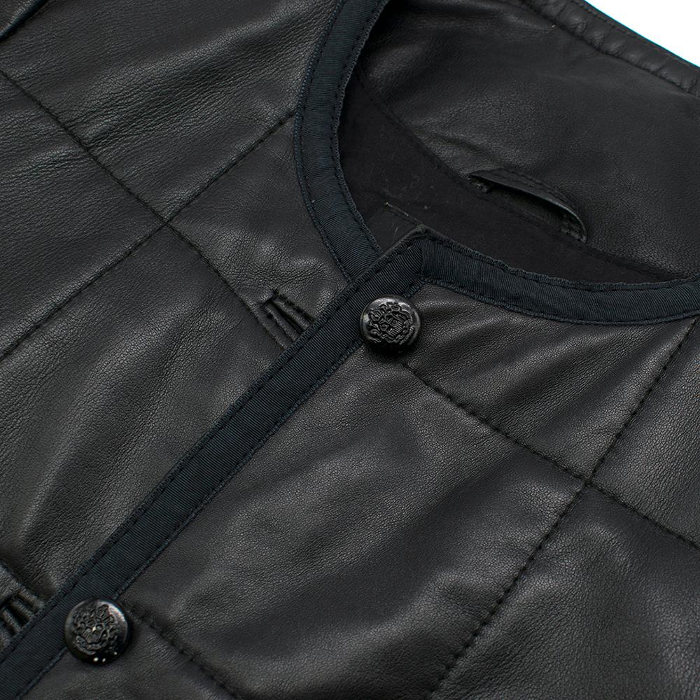 Maje Shannon Short Leather Jacket XS 5