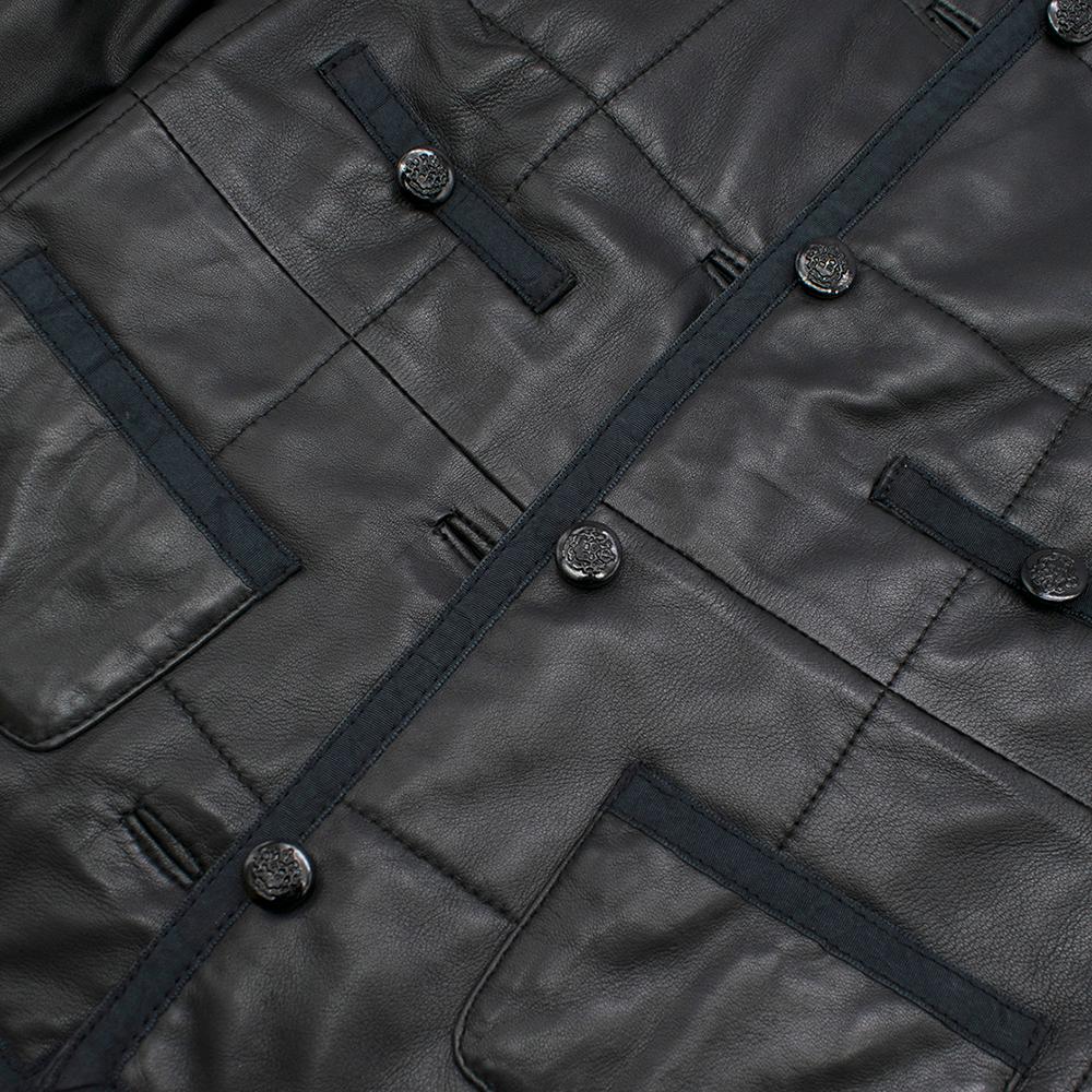 Maje Shannon Short Leather Jacket XS 4
