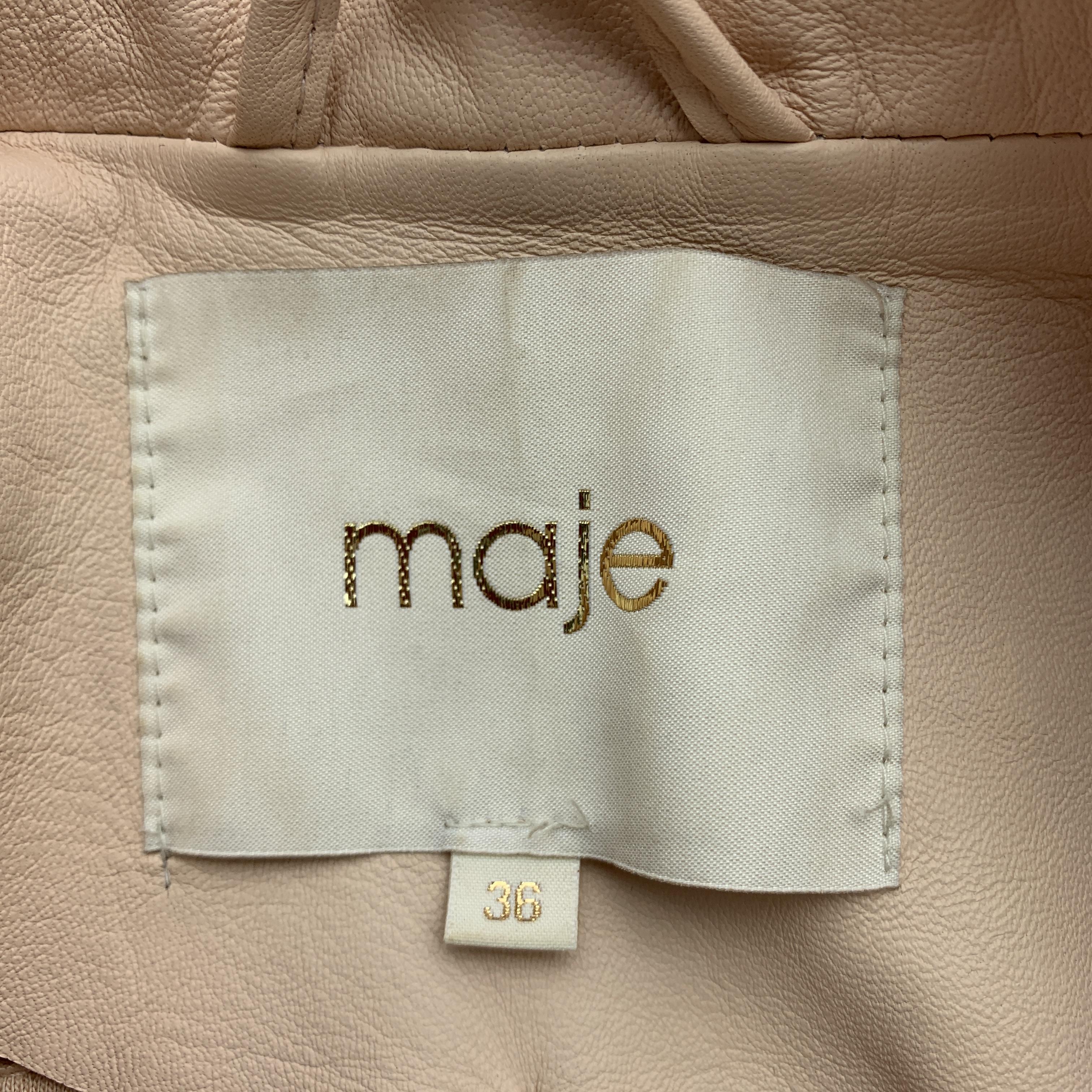 maje quilted leather jacket