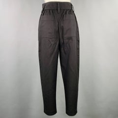 MAJE Size 2 Black Cotton Blend High Waisted Casual Pants