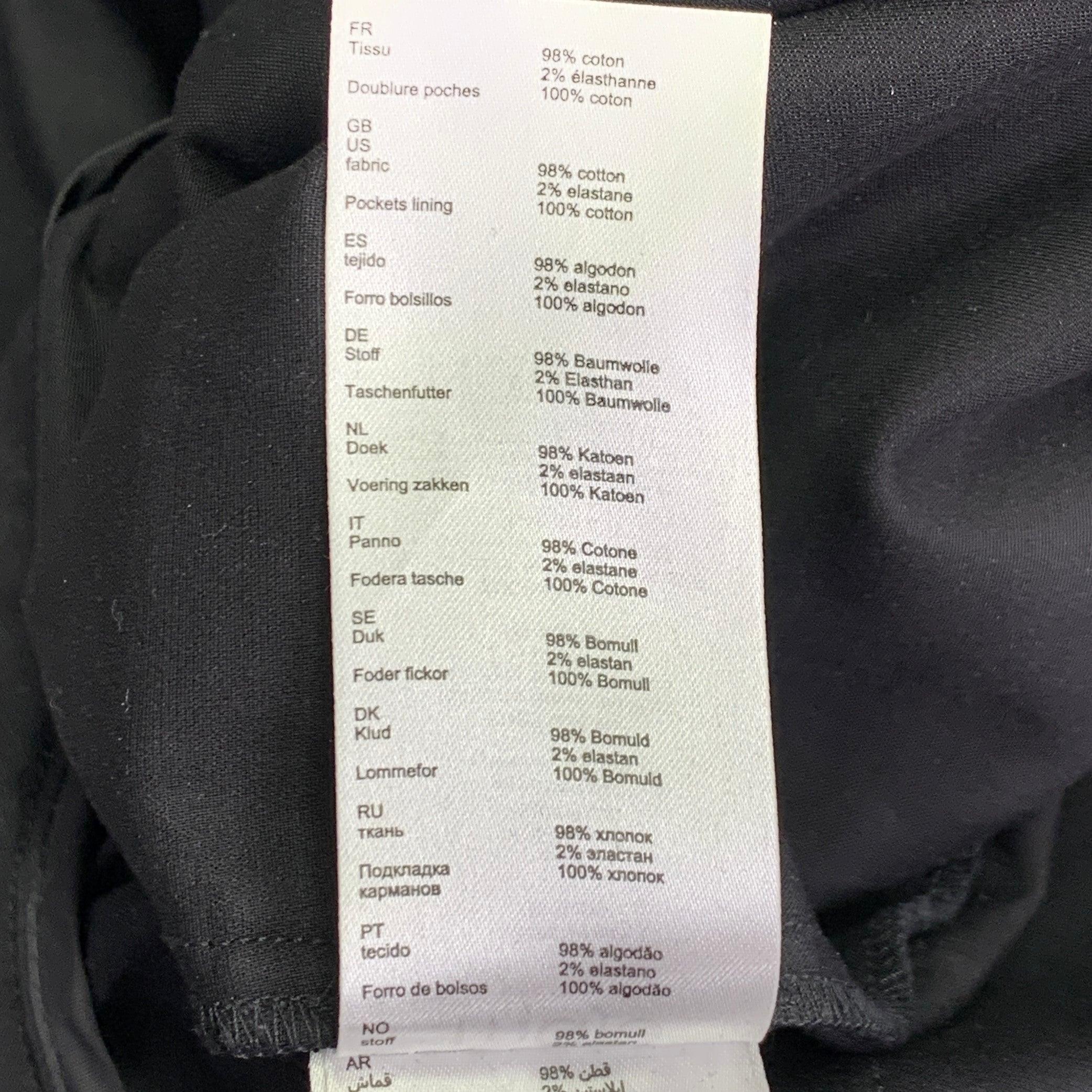 MAJE Size 2 Black Cotton Blend High Waisted Casual Pants For Sale 1