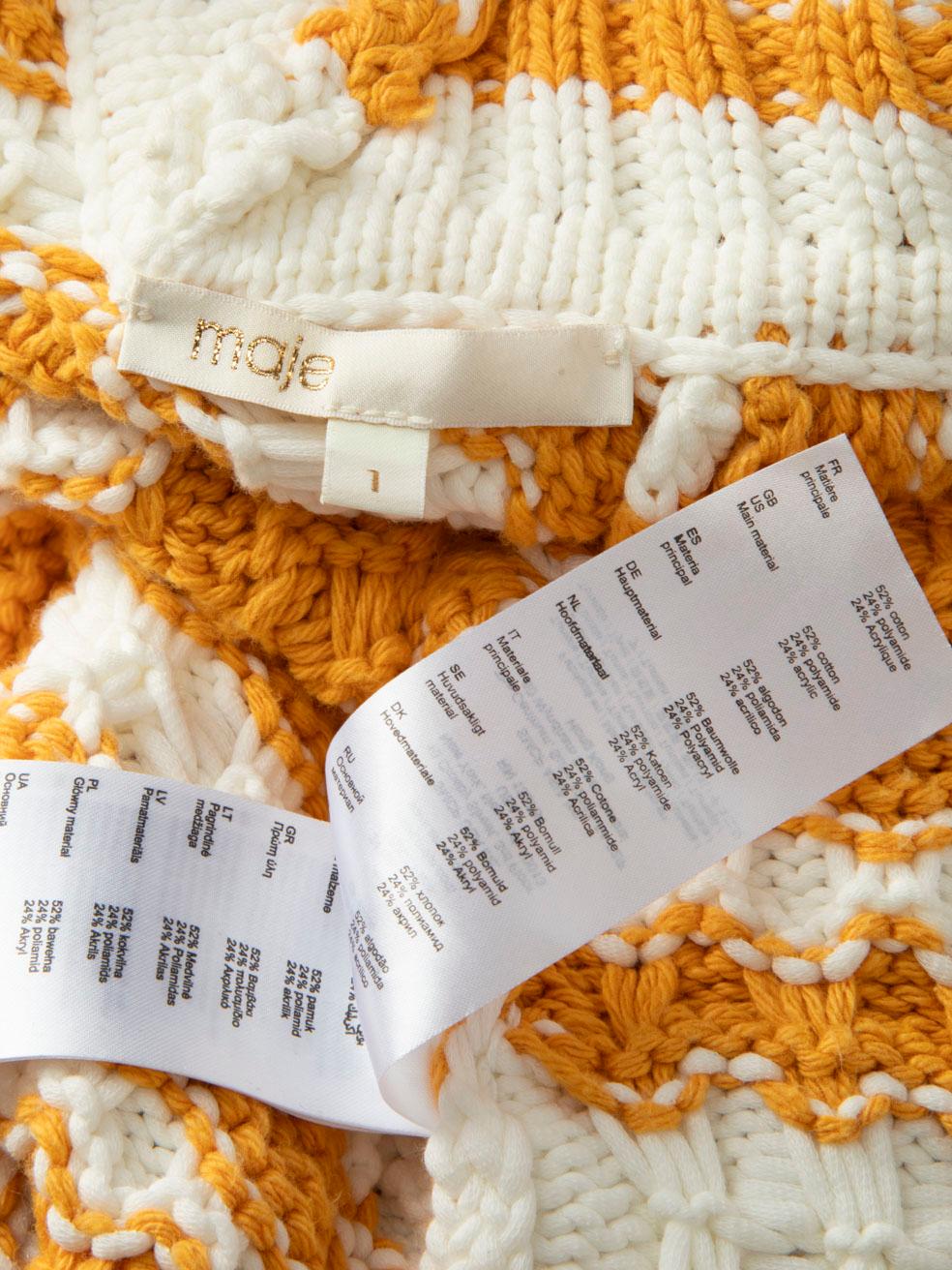 Maje Cardigan mi-long rayé Taille S en vente 2