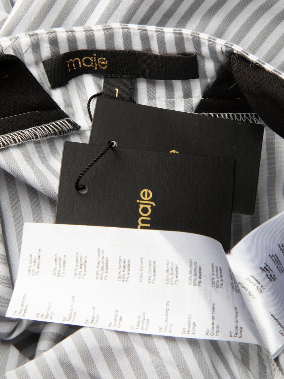 Maje Striped Off Shoulder Strap Detail Top Size S In condizioni Nuovo in vendita a London, GB