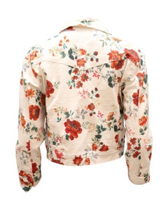 Maje Viflor Jeansjacke aus Baumwolle mit Blumenmuster