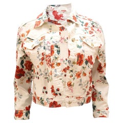 Maje Viflor Jeansjacke aus Baumwolle mit Blumenmuster