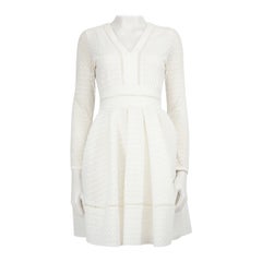 Robe jupe plissée blanche abstraite Maje, taille M