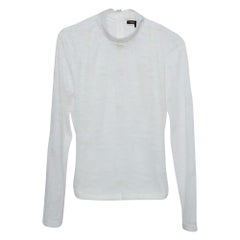 Maje Top Semi Transparente De Encaje Floral Blanco S