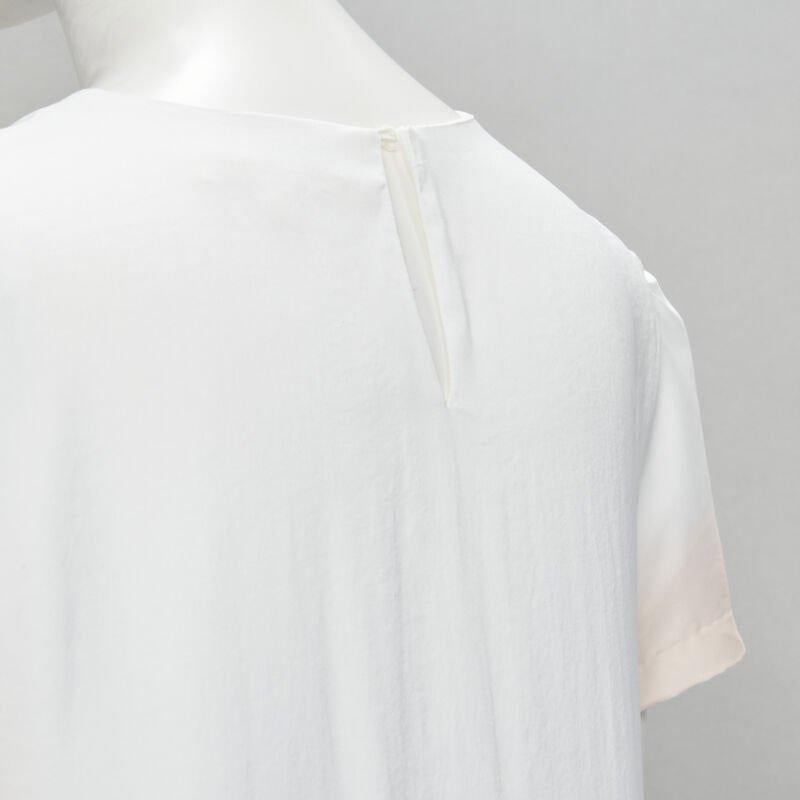 MAJE white pink dip dye ruffle petal tiered midi dress FR38 M For Sale 2