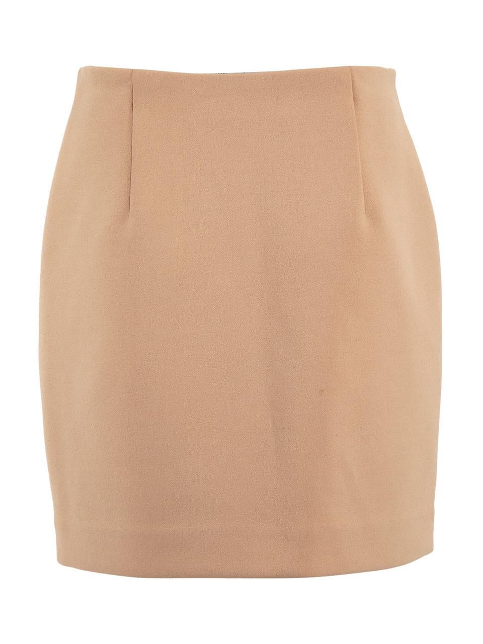 Maje - Minijupe beige à boutons pour femme Excellent état à London, GB