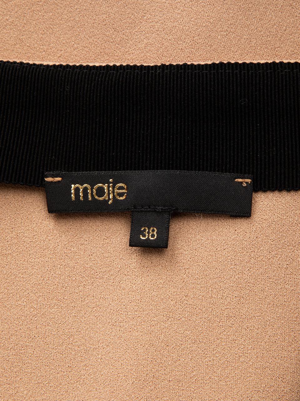 Maje - Minijupe beige à boutons pour femme 1
