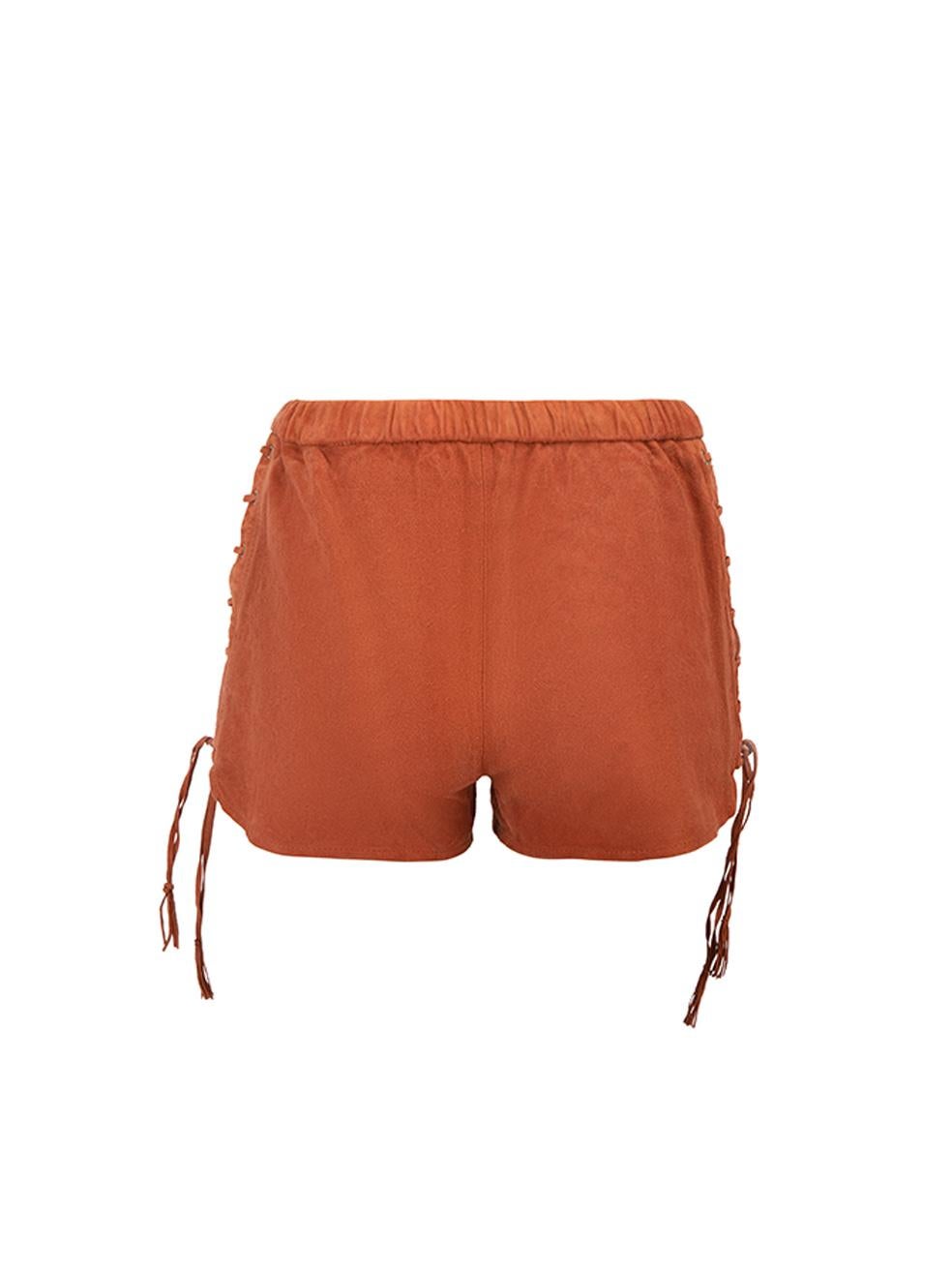 Brown Maje Women's Coral Suede Laced Accent Shorts