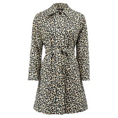 Cappotto con cintura con stampa leopardo Maje Donna