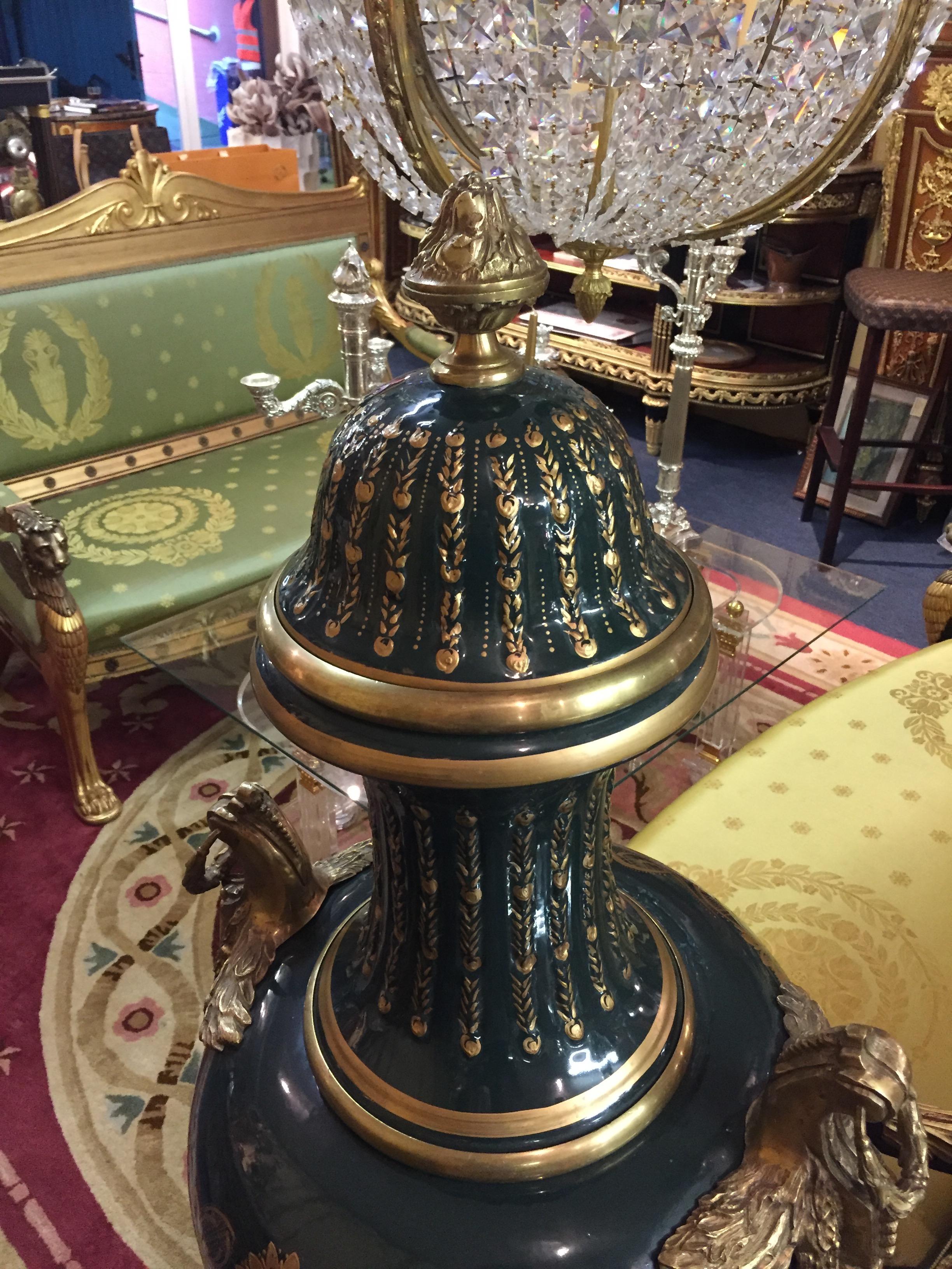 2 Majesatical Sevre Vase in antique 18th Century Style, Paris For Sale 3