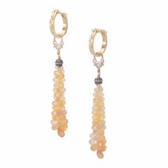 Majesta Yellow Sapphire Cluster Earrings