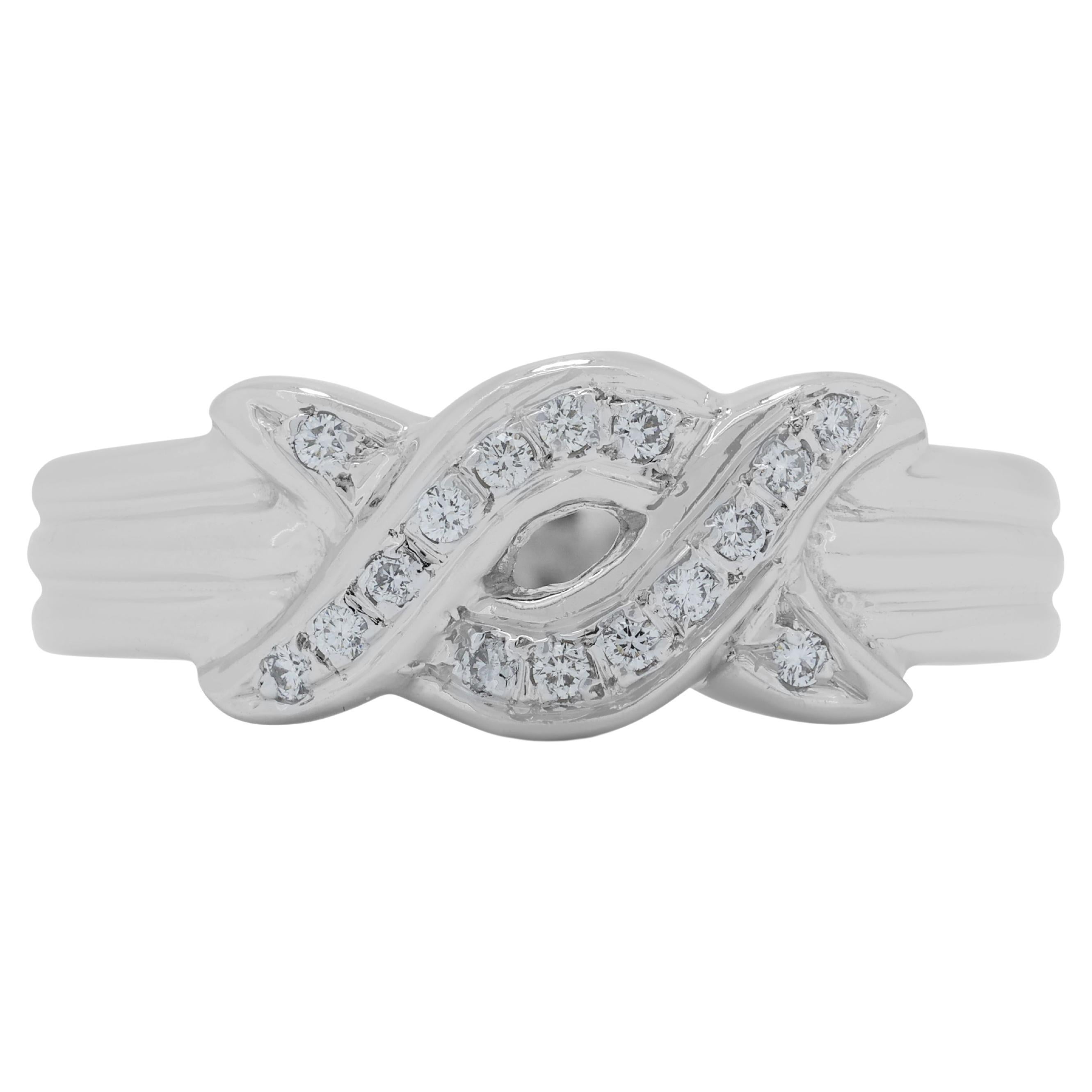 Anillo Majestic de 0,16 quilates de diamantes en oro blanco de 18 quilates