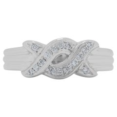 Anillo Majestic de 0,16 quilates de diamantes en oro blanco de 18 quilates