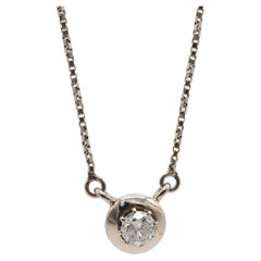 Retro Diamond 0.50ct necklace in 14k whitegold