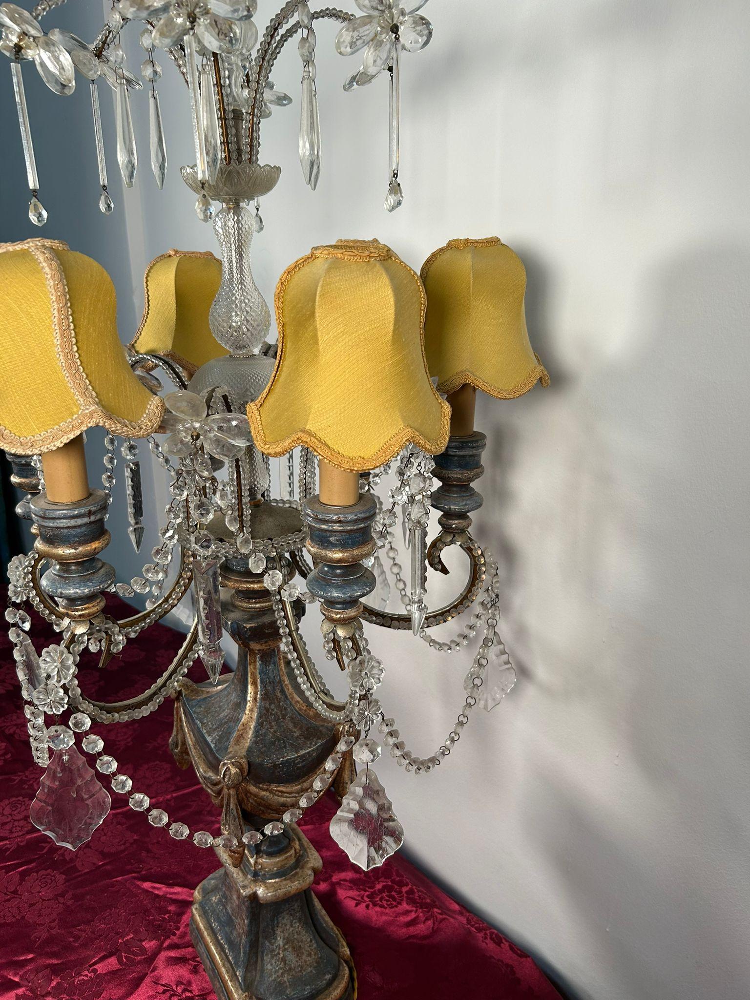 Majestuosa araña francesa de 8 luces y cristal de Bohemia de 100 cm, años 40 en venta 3