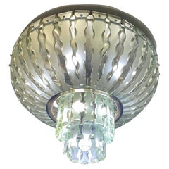 Majestic lampadario a 13 luci in vetro di Murano attribuito a Fontana Arte anni '70