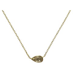Majestuoso collar biselado de diamantes naturales de 0,85 ct en oro amarillo de 14 quilates