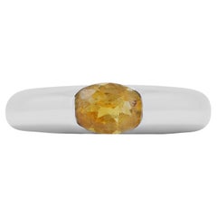 Majestic 1.75ct Citrine Solitaire Ring in 18K White Gold