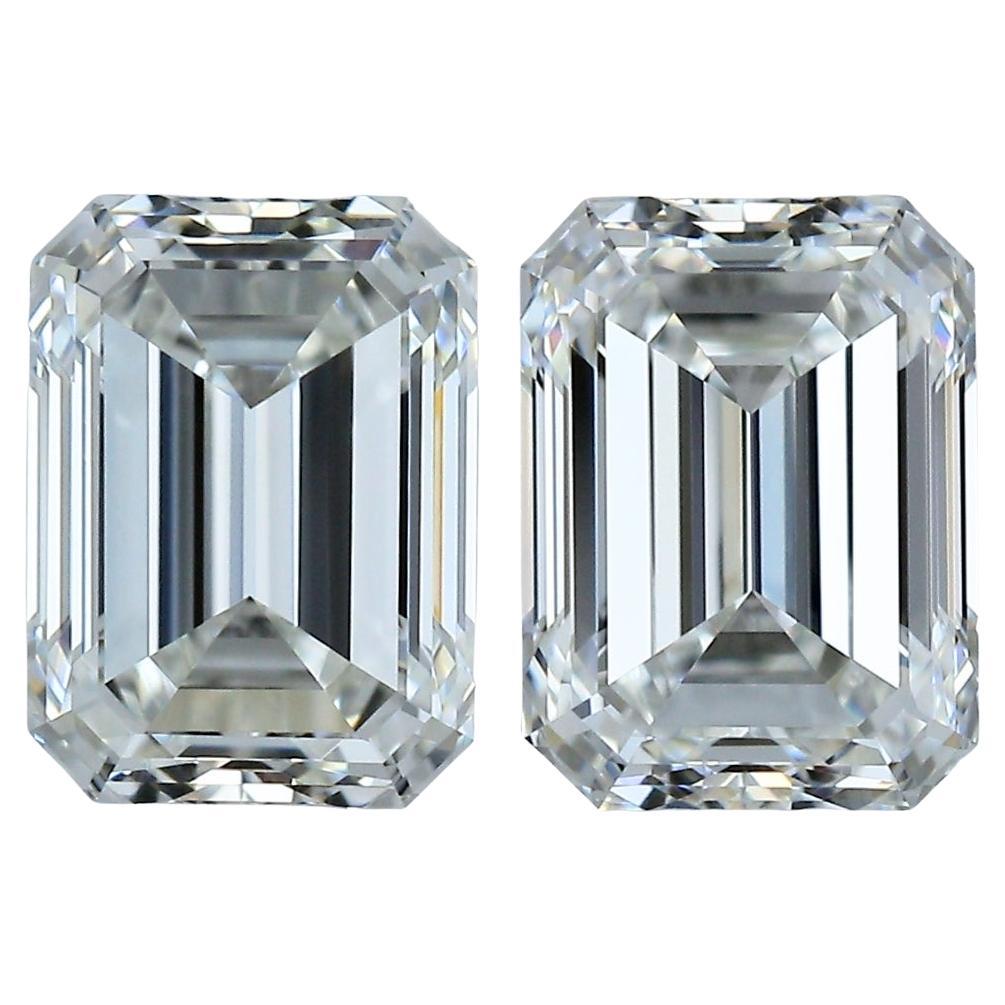 Majestueuse paire de diamants taille idéale de 1,82 carat, certifiés GIA