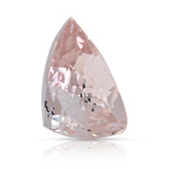 Majestic 32.62ct Light Pink Morganite Pear-Shaped Loose Gemstone